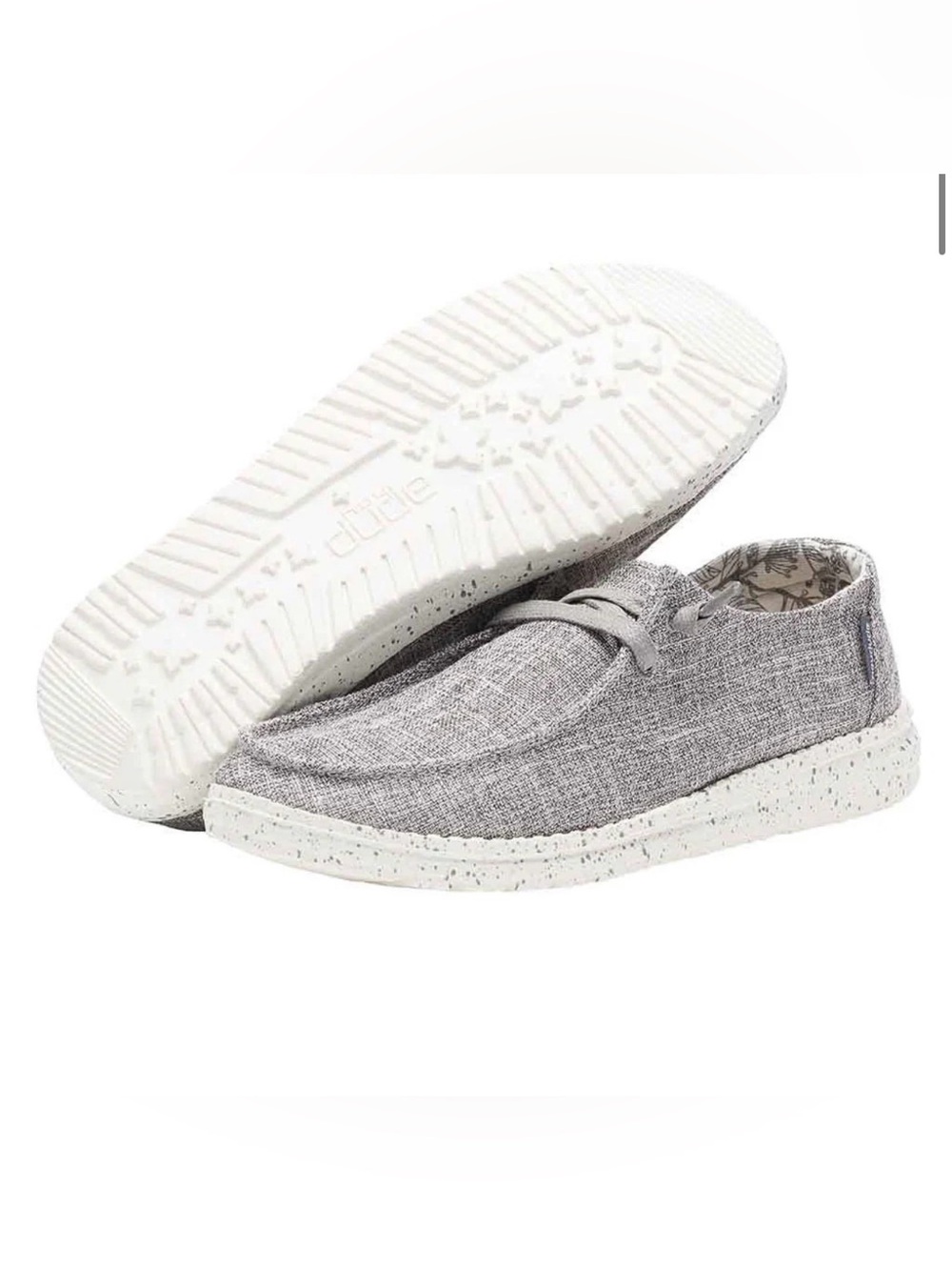 Hey Dude Light Gray Canvas Slip-On Loafers